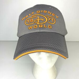 Disney Parks Strapback Hat Cap Walt Disney World 1971‎ Adult Gray Embroidered